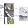 LANRCYO SRHOME Indoor/Outdoor Wall Mounted Folding Clothes Drying Rack- Clothes Hanger -Aluminum Folding Clothes Hanger Hanging on Bathroom,Bedroom Balcony and Laundry,Home Storage Organizer (2 Pack)