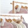 Cxjff Floor Standing Coat Rack Stable Hooks Shoes Shelf Wheels Movable Cloth Hat Hanger, 3 Sizes (Color : Natural, Size : 60x38x145cm)