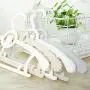 shengyuze Children Clothes Hanger, 5Pcs Extendable Children Kids Clothes Hanger Baby Trousers Drying Holder Rack - Beige