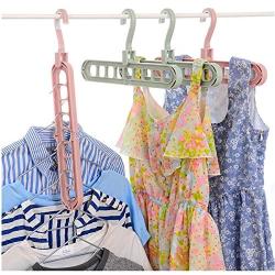 10pcs Random Color Multi-Port Support Circle Clothes Hanger Clothes Drying Rack Multifunction Plastic Scarf Clothes Hangers Hangers Storage Racks