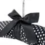 HANGERWORLD 3 Black and White Polka Dot 17inch Satin Padded Top Garment Clothes Coat Hangers HANGERWORLD 3 Black and White Polka Dot 17inch Satin Padded Top Garment Clothes Coat Hangers