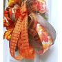 Pumpkin Window Distressed Frame Wreath, Fall Autumn Door Hanger, Window Frame Floral Decor, Pumpkin, Home Design