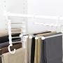 LIANGJUN Clothes Pants Magic Hanger Foldable Stainless Steel Multifunctional Drying Rack, White, 34X18.3X12.5cm (Size : Pack of 3)