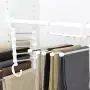 LIANGJUN Clothes Pants Magic Hanger Foldable Stainless Steel Multifunctional Drying Rack, White, 34X18.3X12.5cm (Size : Pack of 3)