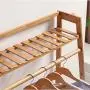 Bamboo Trapezoidal Coat Rack Bedroom Hangers Simple Clothes Storage Rack (Color : Primary Color, Size : 100cm)