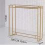 WZP Clothing Display Stand,Double-Sided Hanging Rod with Storage Board Clothing Display Stand,Household Coat Rack Hanger Bearing Strong/Golden / 120cm