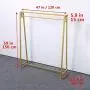 MBQQ Moden Metal Clothes Rack with Clothing Hanging Rack Organizer for Laundry Drying Rack Display Racks Garment Racks,Golden