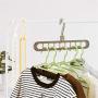 YJYdadaS 3PCS Folding Anti-Skid Rotate Hanger Anti-Skid Multifunction Clothes Hanger Hook (Gray)