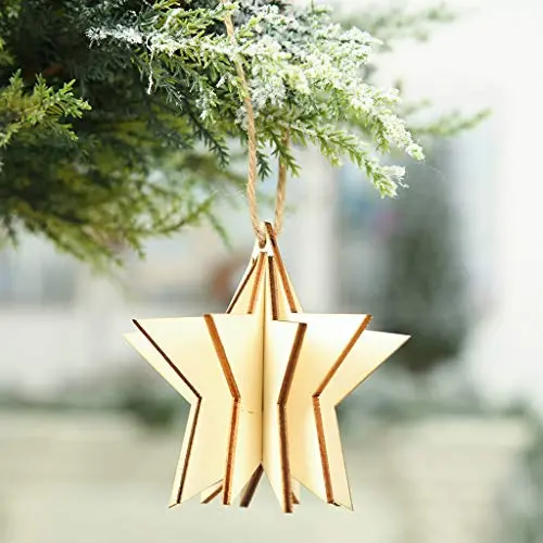 DEESEE(TM) Wooden DIY Pendant 3D Christmas Hanger For Christmas Tree Interior Decoration (I) DEESEE(TM) Wooden DIY Pendant 3D Christmas Hanger For Christmas Tree Interior Decoration (I)