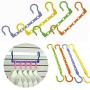 Home Storage Clothes Hanger Plastic Multi-Port Support Hangers for Clothes with Hook Hanger Coat Hanger 10pcs Random Color