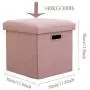 Lihio Folding Storage Ottoman Cube Foot Rest Stool Storage Seat Foldable Storage Boxes Hollow Design Padded with Memory Foam Lid Sofa Bed for Space Saving 11.8x11.8x11.8 Inch,Yellow Pink Lihio Folding Storage Ottoman Cube Foot Rest Stool Storage Seat Foldable Storage Boxes Hollow Design Padded with Memory Foam Lid Sofa Bed for Space Saving 11.8x11.8x11.8 Inch,Yellow Pink