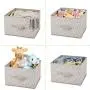 mDesign Soft Fabric Closet Storage Organizer Holder Cube Bin Box, Open Top, Front Handle for Closet, Bedroom, Bathroom, Entryway, Office - Chevron Print, 10 Pack - Taupe/Natural mDesign Soft Fabric Closet Storage Organizer Holder Cube Bin Box, Open Top, Front Handle for Closet, Bedroom, Bathroom, Entryway, Office - Chevron Print, 10 Pack - Taupe/Natural