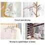 Sunsbell Folding Clothes Hangers with Clips Space Saving Travel Portable Hangers for Shirts Socks Underwear Clothes