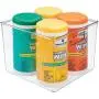 mDesign Plastic Food Storage Container Bin with Handles - for Kitchen, Pantry, Cabinet, Fridge/Freezer - Large Organizer for Snacks, Produce, Vegetables, Pasta - BPA Free, 10" Square, 4 Pack - Clear mDesign Plastic Food Storage Container Bin with Handles - for Kitchen, Pantry, Cabinet, Fridge/Freezer - Large Organizer for Snacks, Produce, Vegetables, Pasta - BPA Free, 10" Square, 4 Pack - Clear