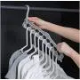 5pcs Random Color Multi-Function Folding Magic Hanger Nine-Hole Rotating Magic Clothes Hanger Wardrobe Drying Clothes Home Bedroom Storage Holder 5pcs Random Color Multi-Function Folding Magic Hanger Nine-Hole Rotating Magic Clothes Hanger Wardrobe Drying Clothes Home Bedroom Storage Holder