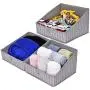GRANNY SAYS Open Storage Bins, Trapezoid Storage Box, Closet Shelf Storage Bins, Gray/White, 3-Pack GRANNY SAYS Open Storage Bins, Trapezoid Storage Box, Closet Shelf Storage Bins, Gray/White, 3-Pack