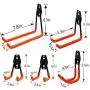 Mygogo Utility Hooks Garage Storage Hooks,Heavy Duty Iron and PVC U Hooks, Wall Mount Tool Holder Hanger Organizer for Ladder Shovels Pack of 5