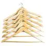 Clutter Mate Wood Clothes Hangers Natural Wooden Coat Hanger 20-Pack