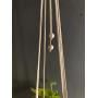 Vintage style macrame plant hanger, vintage pattern plant hanger with wood beads