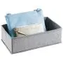 mDesign Rectangular Soft Fabric Dresser Drawer and Closet Storage Organizer Bin for Lingerie, Bras, Socks, Leggings, Clothes, Purses, Scarves - 12" Long - Textured Print - 6 Pack - Gray mDesign Rectangular Soft Fabric Dresser Drawer and Closet Storage Organizer Bin for Lingerie, Bras, Socks, Leggings, Clothes, Purses, Scarves - 12" Long - Textured Print - 6 Pack - Gray