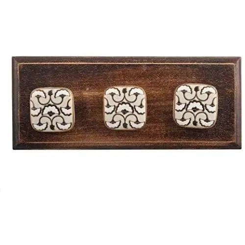 Indianshelf Handmade 1 Artistic Vintage Black Wooden Square Rail Hooks Hangers/Towel Holder Kitchen Indianshelf Handmade 1 Artistic Vintage Black Wooden Square Rail Hooks Hangers/Towel Holder Kitchen