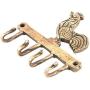 Indianshelf Handmade 1 Artistic Vintage Golden Brass Rooster Key Hooks Hangers/Wall Hooks Decorative