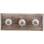 Indianshelf Handmade 1 Artistic Vintage Blue Wooden Shamrock Key Hooks Hangers/Wall Hooks Decorative