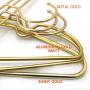 Koobay 10ps 12" Matt Gold Aluminium Coat hanger Children Top girls hangers/boys hangers Clothes Hangers for Closet Organization W Notches Satin Matt