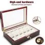 Zerone Watch Boxes Mens Watch Case Display Organizer Watch Storage Case Watch Wood Boxes Organizer Men Watch Storage Boxes Wood Watch Boxes 10 Watch Display case Watch Display case 12