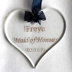 Personalized Maid Of Honour Coat Hanger Tag Wedding Day