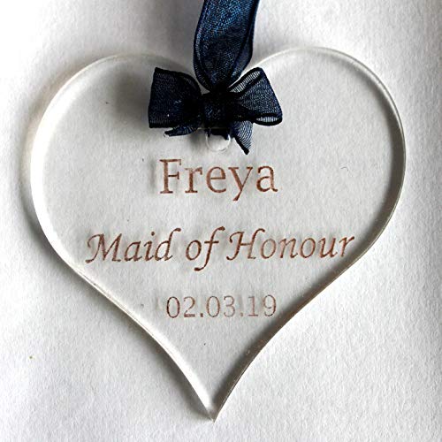Personalized Maid Of Honour Coat Hanger Tag Wedding Day