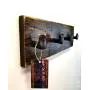 Rustic Distressed Coat and Hat Rack | 17 Inch Solid Wood Wall Mounted Rack with 4 Reclaimed Railroad Spike Hook Hangers Rustic Distressed Coat and Hat Rack | 17 Inch Solid Wood Wall Mounted Rack with 4 Reclaimed Railroad Spike Hook Hangers