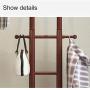 DZWLYX Solid Wooden Coat Rack Entryway Hall Bedroom Stand Tree Rack for Clothes Hat Handbag Jacket Scarf Hanger (Color : Wood)