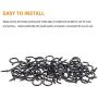 Powlankou 1inch Black Zinc Plated Metal Screw-in Ceiling Hooks Cup Hooks Black, 120 Pieces