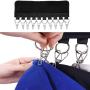 2 Pack Cap Organizer Hanger, 10 Baseball Cap Holder, Hat Organizer for Closet, Folding Clothes Hangers Foldable Clothes Drying Rack for Travel. (Black)