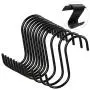 12 Pack 3.5 inch Heavy Duty (30lb MAX) S Shaped Hooks Hanging Hangers Hooks Black Hanging Hook Anti-Rust Hanging Hook for Hanging Pans Pots Bags Towels 12 Pack 3.5 inch Heavy Duty (30lb MAX) S Shaped Hooks Hanging Hangers Hooks Black Hanging Hook Anti-Rust Hanging Hook for Hanging Pans Pots Bags Towels