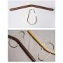 ZFF Household Solid Wood Brass Hangers Seamless Suit Clothes Support Round Head Clothes Rack