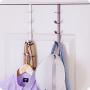 Home-Organizer Tech 5 Layers Over The Door Hook Organizer Rack Hanger Backpack Handbag Door Hook, Pack of 2