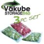 8 Pack Velvet Non-slip Clothes Hangers + 3 Pack Vakube Vacuum Seal Bags Combo Deal (White)