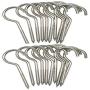 AxeSickle 3 Inch Heavy Duty Large Screw Hook Ceiling Hook Cup Hook Silver 20 Pcs