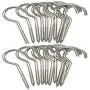 AxeSickle 3 Inch Heavy Duty Large Screw Hook Ceiling Hook Cup Hook Silver 20 Pcs