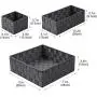 Posprica Woven Storage Boxes Cube Basket Bin Container Tote Organizer Divider for Drawer,Closet,Shelf, Dresser,Set of 4 (Grey) Posprica Woven Storage Boxes Cube Basket Bin Container Tote Organizer Divider for Drawer,Closet,Shelf, Dresser,Set of 4 (Grey)
