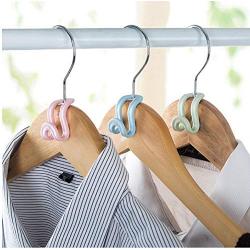 20pcs Random Color Mini Clothes Hanger Connector Home Easy Hook Closet Organizer Storage Rack Decoration Holder Hook DIY Clothes Organizers