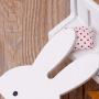 Tebatu Bunny Hook, Wooden Clothes Hanger Wall Decor for Children Bedroom