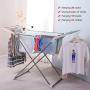 BAOYOUNI Clothes Drying Rack Collapsible Lightweight Laundry Dryer Hanger Shelf with Socks Clips for Bathroom, Indoor, Balcony, Yard and Outdoor Use