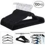 go2buy Space Saving Cascading Velvet Suit Hangers Clothes Hangers,100-Pack,Black go2buy Space Saving Cascading Velvet Suit Hangers Clothes Hangers,100-Pack,Black