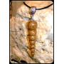 Necklace Pendant handcrafted from Laburnum wood conical bead shape with Tibetan Silver hanger