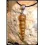 Necklace Pendant handcrafted from Laburnum wood conical bead shape with Tibetan Silver hanger