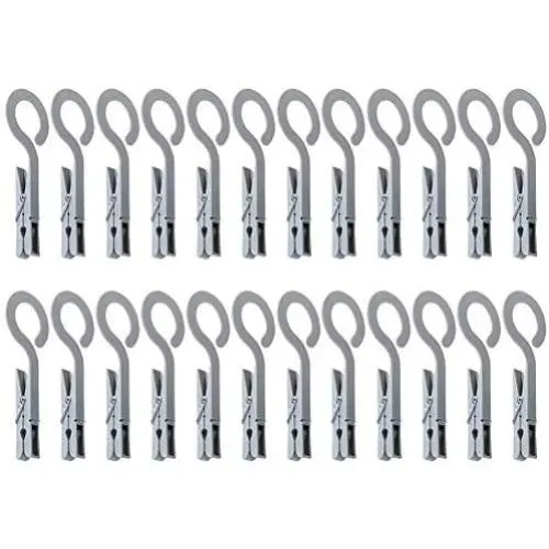 Cabilock Clothes pin 24PCS Plastic Windproof Clothes Pegs Laundry Hook Hanger Clothes Hanging Clips Household Clothes pin Hook Socks Folder (Grey)