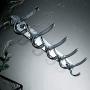JOMOO 14 Inch Chrome Decorative Hooks for Hanging Coats On Walls Entryway Hooks for Towels Clothes Coat Rack with 5 Hangers,Wall Mounted